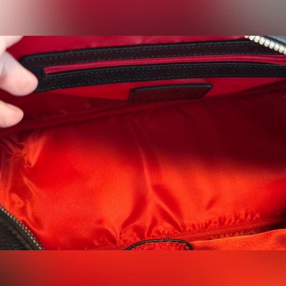 New Tauntus Greek Life Delta Sigma Theta Sorority (ΔΣΘ) Blk&Red Leather Satchel - Picture 5 of 7